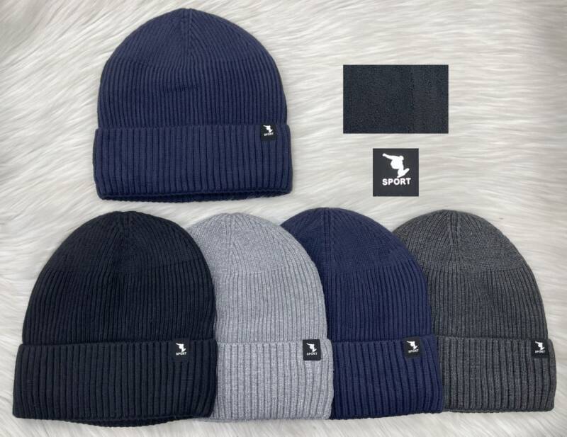 Czapka meska zimowa Roz Standard Mix kolor Paczka 12 szt